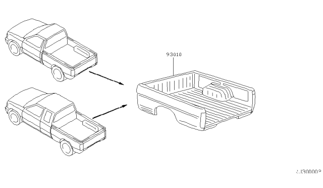 2001 Nissan Frontier Rear Body Diagram