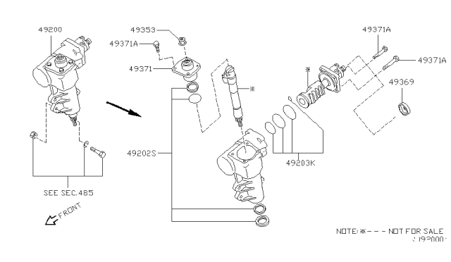 1999 Nissan Frontier Power Steering Gear Diagram 4