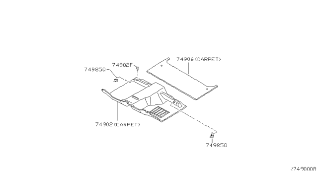 2001 Nissan Frontier Floor Trimming Diagram 2