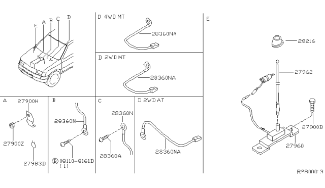 2003 Nissan Frontier Audio & Visual Diagram 2