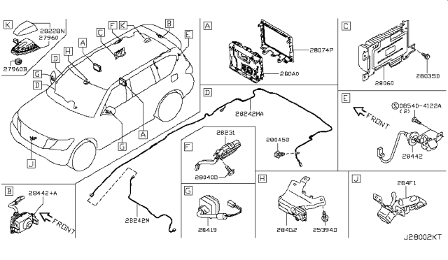 2017 Nissan Armada Amplifier-Radio Diagram for 28231-1LA2A