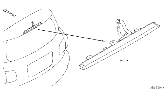 2017 Nissan Armada Lamp Assembly-Stop Diagram for 26590-1LA0A