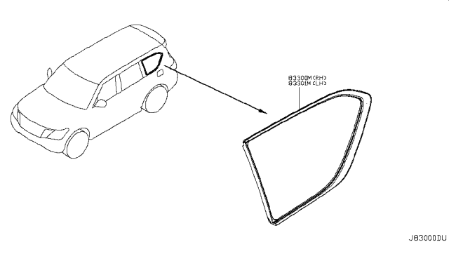 2017 Nissan Armada Side Window Diagram 1