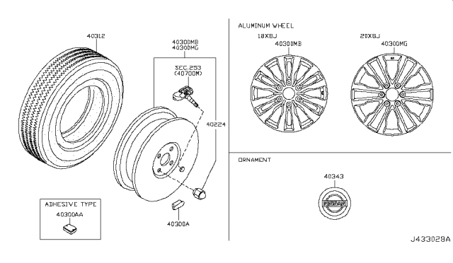 2017 Nissan Armada Road Wheel & Tire Diagram 2