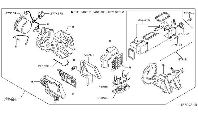 2017 Nissan Armada Heater & Blower Unit Diagram 3