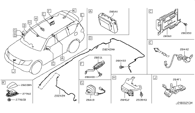 2017 Nissan Armada Audio & Visual Diagram 1