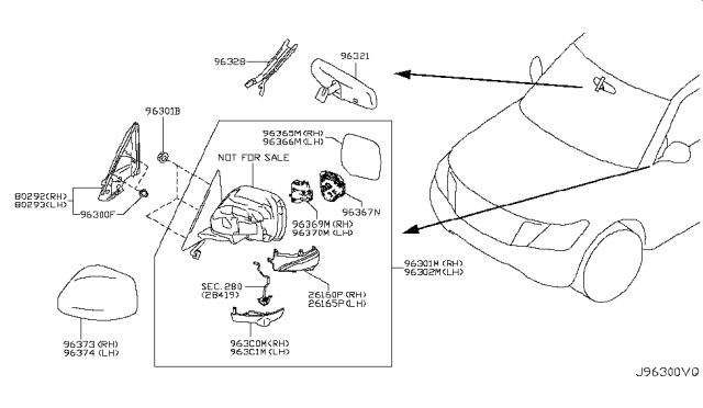 2017 Nissan Armada Rear View Mirror Diagram 1