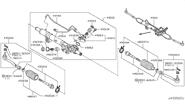 2017 Nissan Armada Power Steering Gear Diagram 1