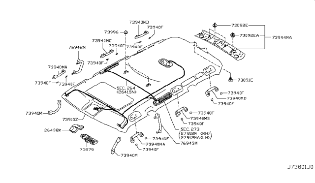 2017 Nissan Armada Finisher-Camera Diagram for 73979-6GX2A