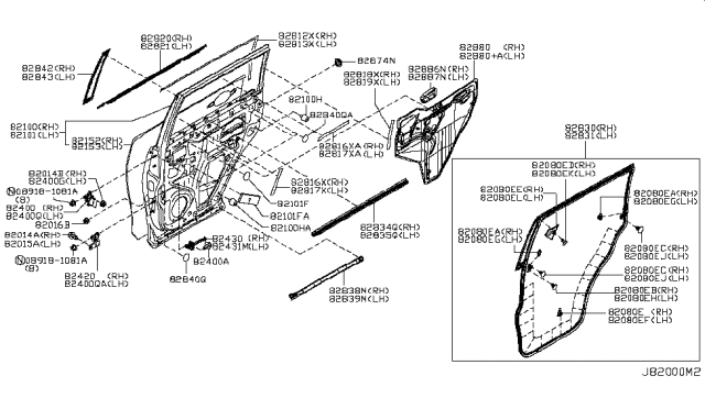 2017 Nissan Armada Nut-SIPPING Diagram for 80497-40U0A