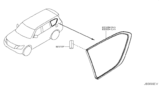 2017 Nissan Armada Side Window Diagram 2