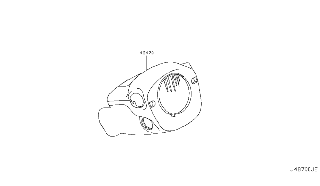 2017 Nissan Armada Cover Steer Column Diagram for 48470-1LA1A