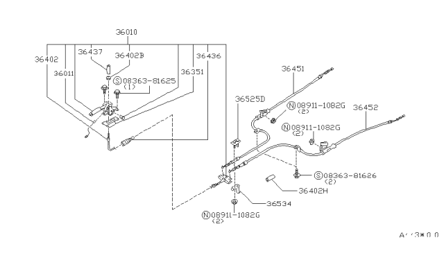 1987 Nissan Maxima Parking Brake Control Diagram 1