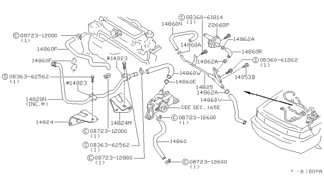 1988 Nissan Maxima Regulator Assembly-Air Diagram for 22660-V6260