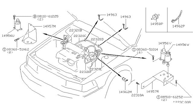 1986 Nissan Maxima Engine Control Vacuum Piping Diagram 1