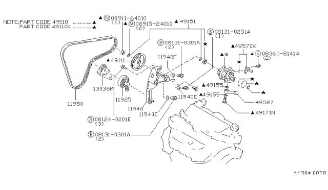 1988 Nissan Maxima Power Steering Pump Diagram