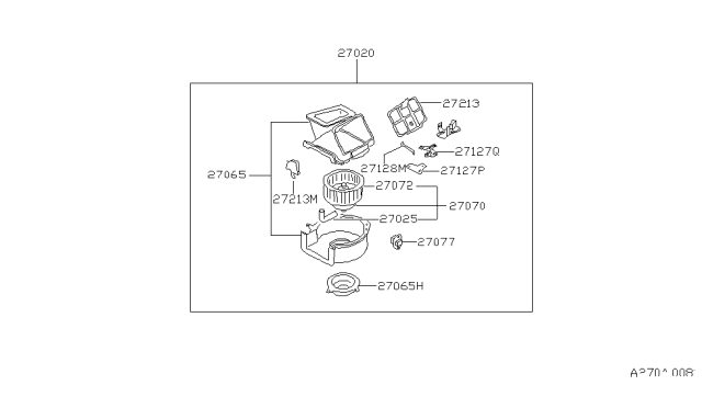 1985 Nissan Maxima Heater & Blower Unit Diagram 2