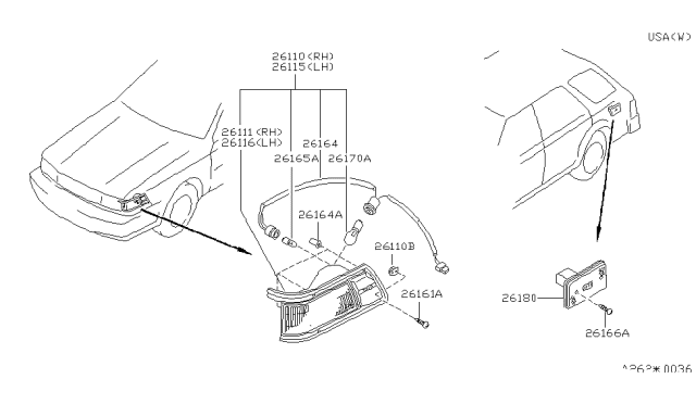 1986 Nissan Maxima Screw Diagram for 01451-00461