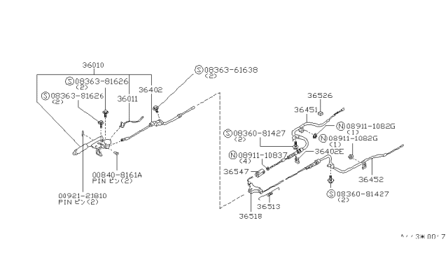 1986 Nissan Maxima Parking Brake Control Diagram 2