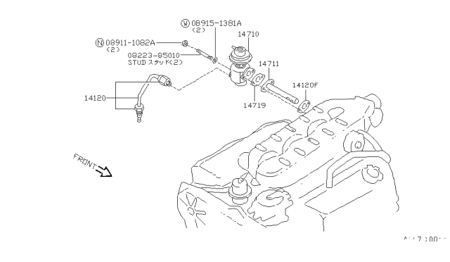 1986 Nissan Maxima Passage-EGR Diagram for 14711-16E01