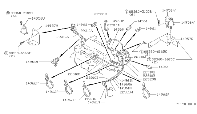 1988 Nissan Maxima Engine Control Vacuum Piping Diagram 2