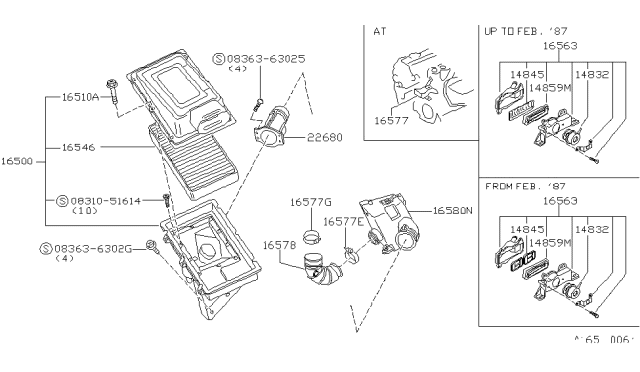 1986 Nissan Maxima Air Cleaner Diagram