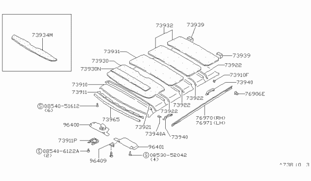 1985 Nissan Maxima Roof Trimming Diagram 1