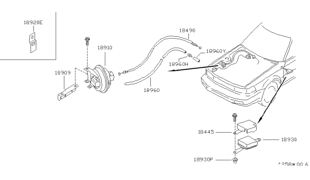 1986 Nissan Maxima Unit Assembly-SERVO Diagram for 18910-38E00