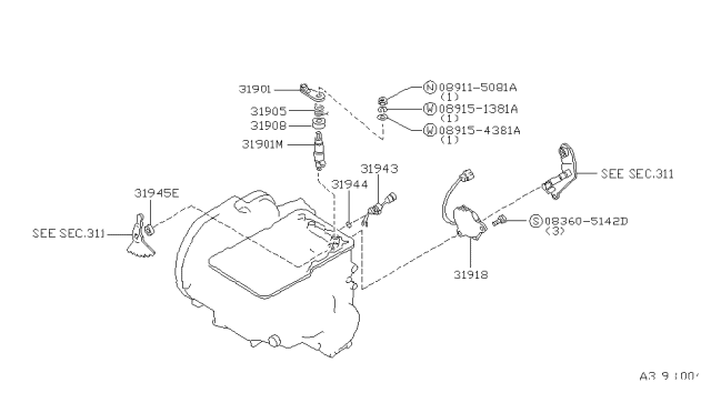 1985 Nissan Maxima Control Switch & System Diagram