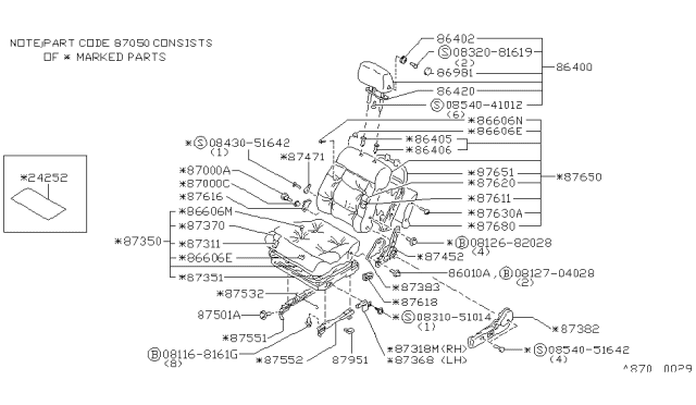 1986 Nissan Maxima Wire-Release Diagram for 87532-16E00