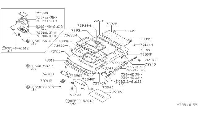 1987 Nissan Maxima Screw-Tapping Diagram for 08540-6122A