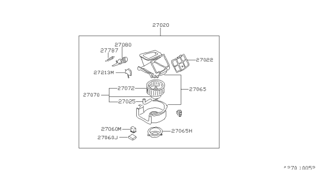 1986 Nissan Maxima Heater & Blower Unit Diagram 1