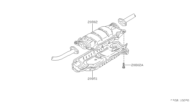 1985 Nissan Maxima Catalyst Converter,Exhaust Fuel & URE In Diagram