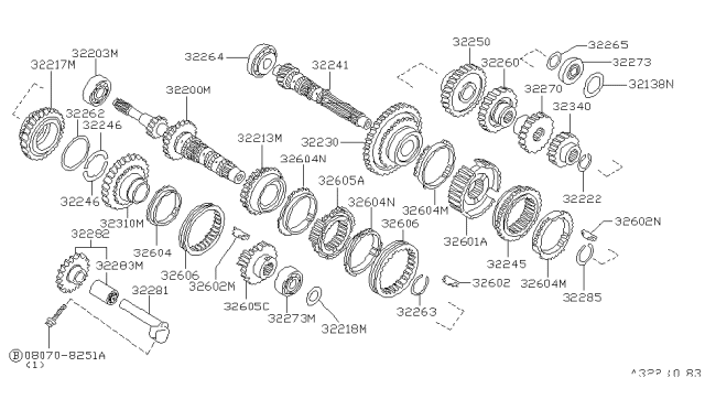 1986 Nissan Maxima Transmission Gear Diagram 1