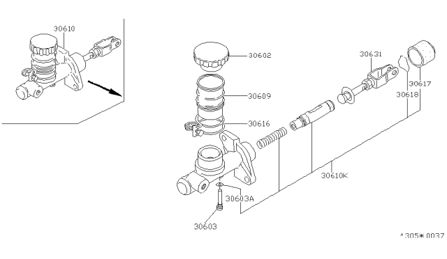 1985 Nissan Maxima Clutch Master Cylinder Diagram