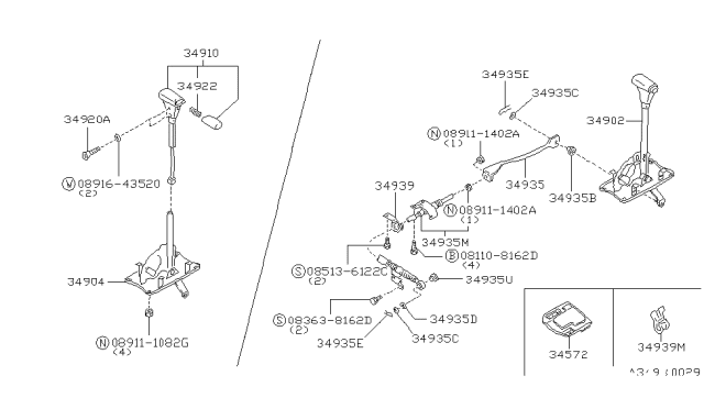 1988 Nissan Maxima Auto Transmission Control Device Diagram