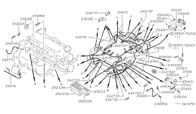 1986 Nissan Maxima Bracket-Relay Diagram for 25237-16E00