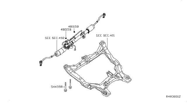 2009 Nissan Altima Steering Gear Mounting Diagram