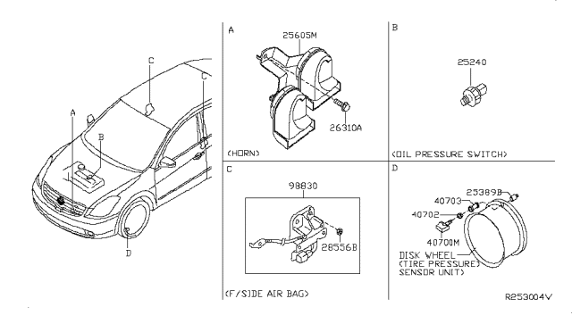 2009 Nissan Altima Electrical Unit Diagram 2