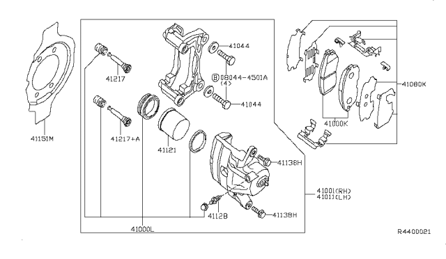 2010 Nissan Altima Front Brake Diagram