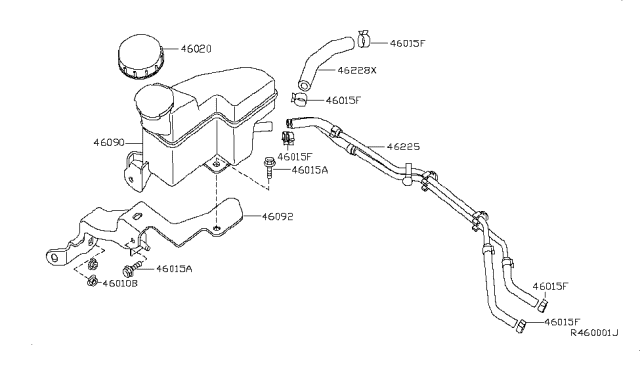 2009 Nissan Altima Brake Master Cylinder Diagram