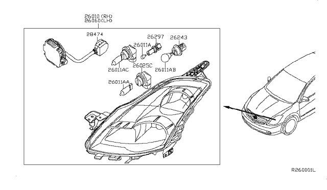 2007 Nissan Altima Headlamp Diagram 2