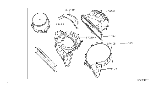 2009 Nissan Altima Heater & Blower Unit Diagram 1