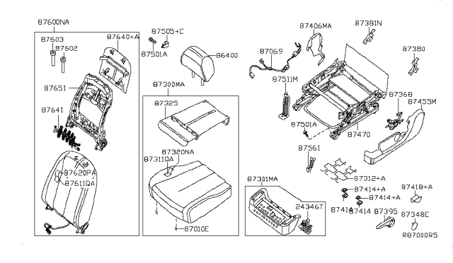 2010 Nissan Altima Front Seat Diagram 1