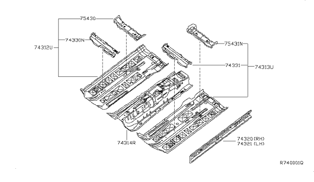 2009 Nissan Altima Floor Panel Diagram 1