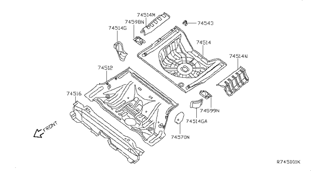 2009 Nissan Altima Floor Panel (Rear) Diagram