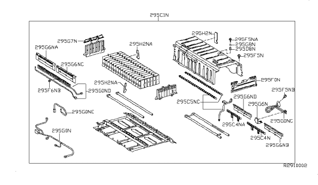 2011 Nissan Altima Harness Assy-Battery Diagram for 295G0-JA84A