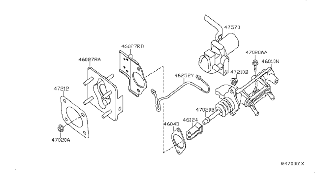 2008 Nissan Altima Brake Servo & Servo Control Diagram