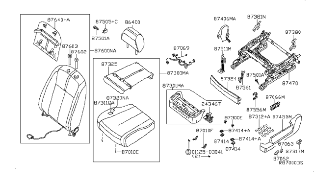 2008 Nissan Altima Front Seat Diagram 2