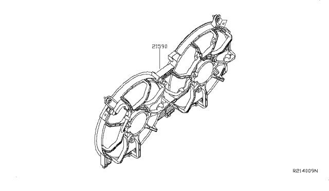 2011 Nissan Altima Motor & Fan Assy-With Shroud Diagram for 21481-JA800